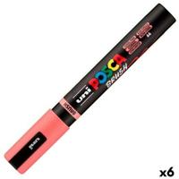 Markeerstift BRUSH POSCA PC-5BR Koraal (6 Stuks)