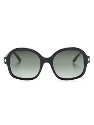 TOM FORD Eyewear lunettes de soleil oversize Hanley à monture carrée - Noir