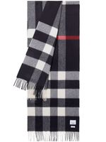 Burberry checked cashmere scarf - Bleu