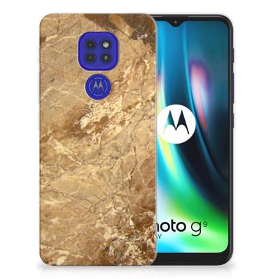 Motorola Moto G9 Play | E7 Plus | TPU | Siliconen hoesje | Marmer Creme
