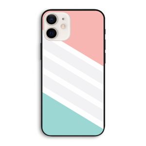 Strepen pastel: iPhone 12 Biologisch afbreekbaar hoesje