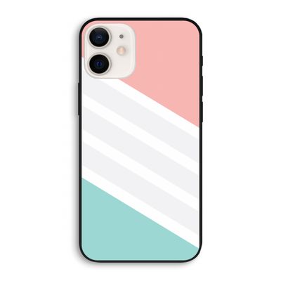 Strepen pastel: iPhone 12 Biologisch afbreekbaar hoesje