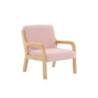 sweeek - Scandinavische kinderfauteuil in hout en boucléstof