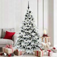 VidaXL Kunstkerstboom met 300 led met standaard wit 180 cm pe en pvc