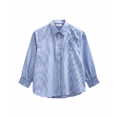 FreeQuent - Blauw | Dames | Top | Blauw | L | regular | Kamst mode