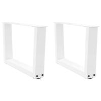 Eettafelpoten 2 st V-vormig 50x(30-31,3) cm staal wit Eettafelpoten 2 st V-vormig 50x(30-31,3) cm staal wit
