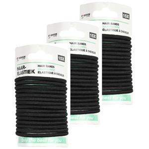 Benson Care Haar elastiekjes - 105x - zwart - zonder metaal - D5 cm