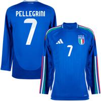 Italië Shirt Thuis 2024-2025 (Lange Mouwen) + Pellegrini 7