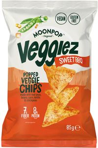 Moonpop Veggiez chips Sweet BBQ, zak van 85 g
