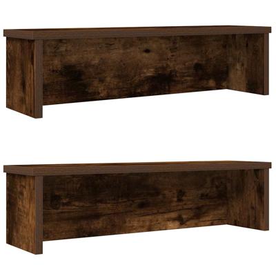 VidaXL Keukenrekken stapelbaar 2 st 60x15x16 cm gerookt eikenkleurig