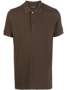 TOM FORD polo en coton à manches courtes - Marron