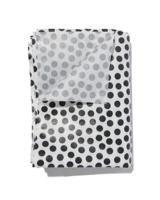 HEMA Tafelzeil 140x240 Polyester - Stippen Wit/zwart (wit/zwart) - thumbnail