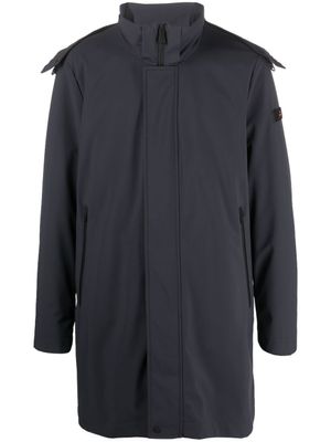 Peuterey parka à patch logo - Bleu