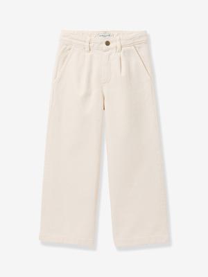 Wijde broek twill ecru