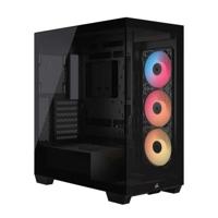 PC-behuizing - CORSAIR - 3500X RSR ARGB gehard glazen mid-tower - 3 ARGB reverse rotor-ventilatoren - zwart