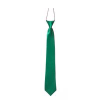 Carnaval verkleed accessoires stropdas zijdeglans - groen - polyester - heren/dames - thumbnail