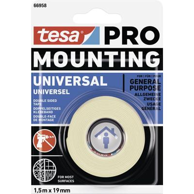 tesa Mounting PRO Universal 66958-00000-00 Montagetape Wit (l x b) 1.5 m x 9 mm 1 stuk(s)