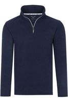 TRIGEMA Comfort Fit Half-Zip Sweater Marine, Effen