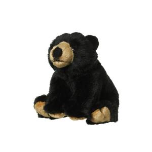 Nature Planet Pluche beer - knuffel beer - zwart - 18 cm - beren knuffelbeesten