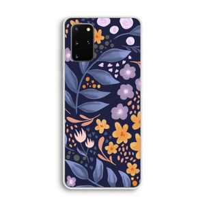Flowers with blue leaves: Samsung Galaxy S20 Plus Transparant Hoesje