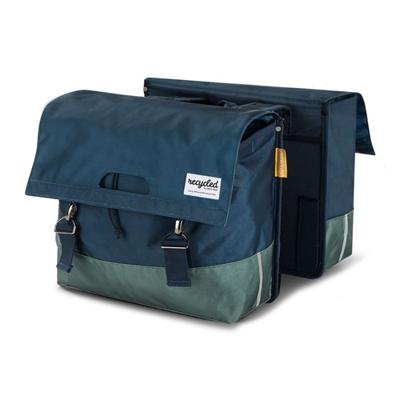 UrbanProof urban proof 40l dubbele fietstas blauw/groen