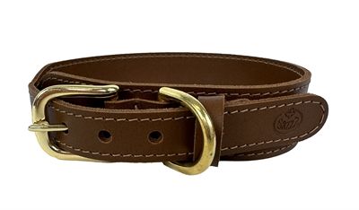 Sazzz halsband hond pioneer leer zadel bruin