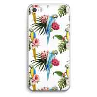 Kleurrijke papegaaien: iPhone 5 / 5S / SE Transparant Hoesje