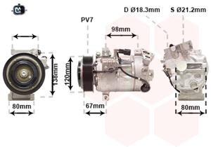 Van Wezel Airco compressor 1301K701