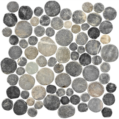 Terre d&apos;Azur Stone Coins Silva Grey 30x30 cm