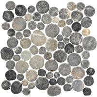Terre d&apos;Azur Stone Coins Silva Grey 30x30 cm