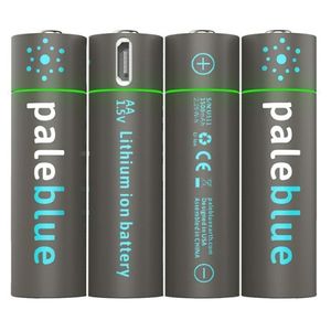 Pale Blue 4x AAA Lithium 1.5V oplaadbare batterij met USB-C