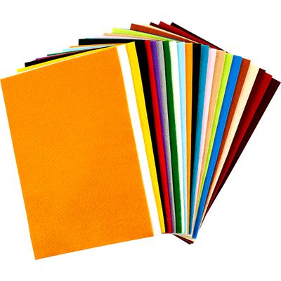 Creativ Company Hobbyvilt diverse kleuren, 24 vellen