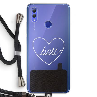 Best heart pastel: Honor Note 10 Transparant Hoesje met koord