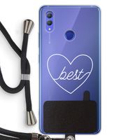 Best heart pastel: Honor Note 10 Transparant Hoesje met koord