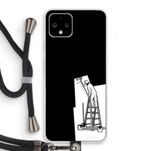 Musketon Painter: Pixel 4 Transparant Hoesje met koord
