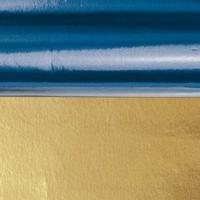 Knutsel folie - 2x rollen - blauw/goud - 50 x 80 cm - dubbelzijdig