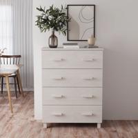 Dressoir HAMAR 79x40x103,5 cm massief grenenhout wit