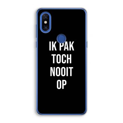 Ik pak nooit op - Zwart: Xiaomi Mi Mix 3 Transparant Hoesje