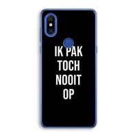 Ik pak nooit op - Zwart: Xiaomi Mi Mix 3 Transparant Hoesje