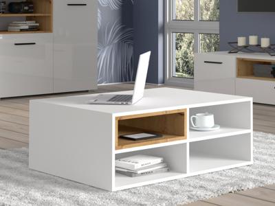 Salontafel ANITA 94 cm wit/artisan eik