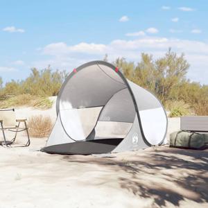 Strandtent 2-persoons pop-up waterdicht grijs