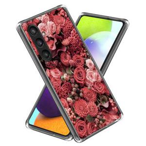 Samsung Galaxy S24 Stijlvolle Ultradunne TPU Hoesje - Rode Bloemen