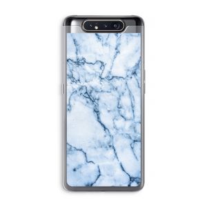 Blauw marmer: Samsung Galaxy A80 Transparant Hoesje