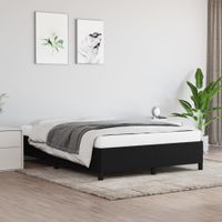 Bedframe stof zwart 140x190 cm