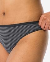 HEMA Damesstring Katoen - 2 Stuks Zwart/wit (zwart/wit)