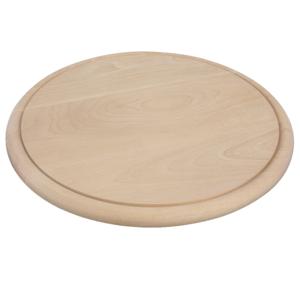 Serveer plank - Set van 8x stuks - D25 cm - hout - rond - ham plankje - broodplank