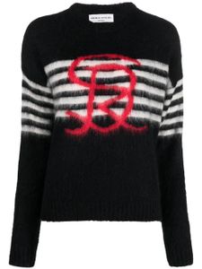 Sonia Rykiel pull à logo en intarsia - Noir