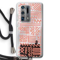 Marrakech Pink: Huawei P40 Pro Plus Transparant Hoesje met koord