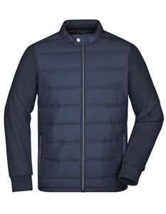 James & Nicholson JN1124 Men´s Hybrid Sweat Jacket - /Navy - S