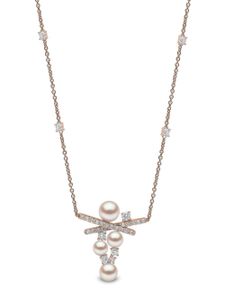 Yoko London collier en or rose 18ct pavé de perles d'Akoya